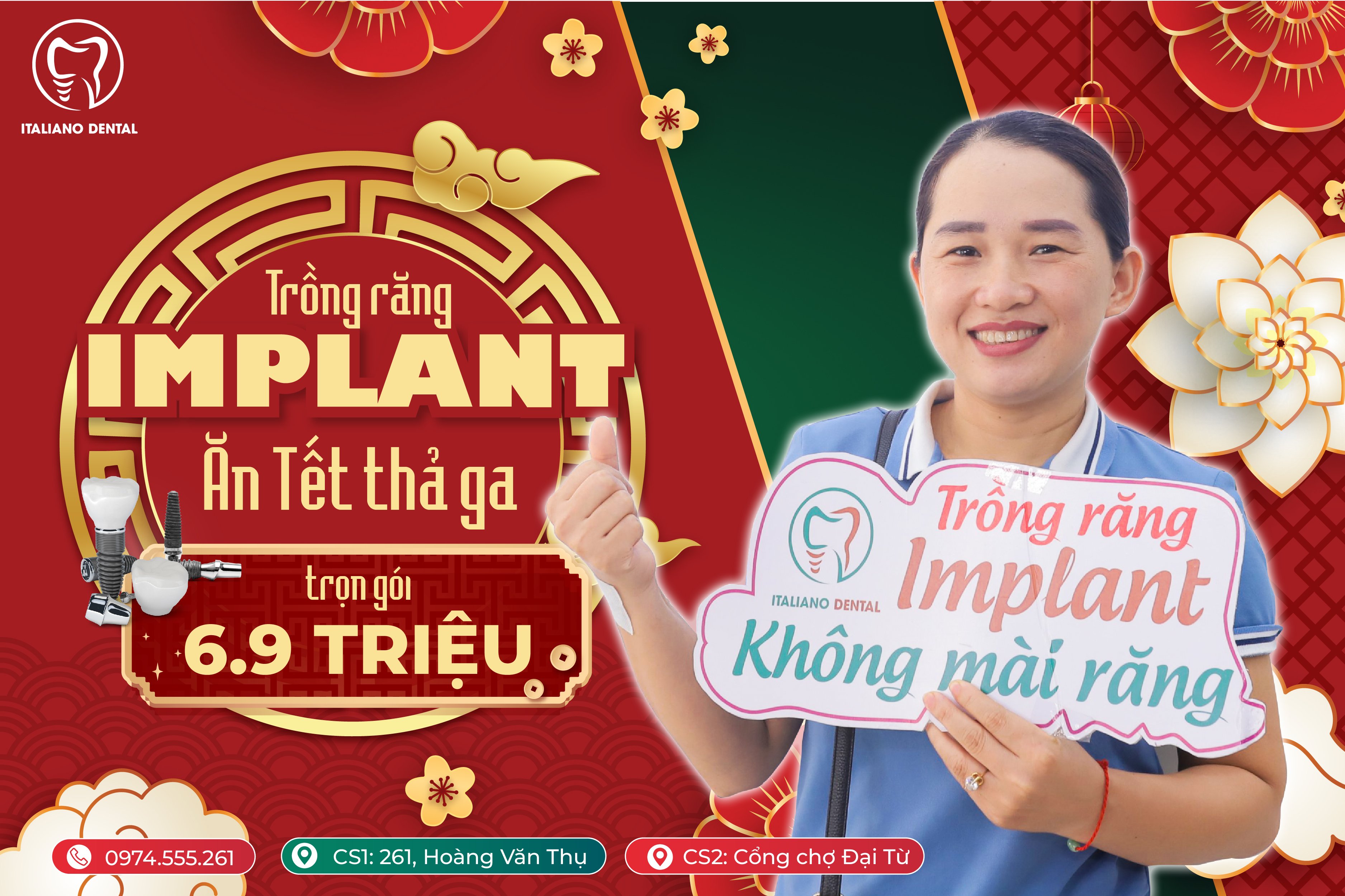 Trồng răng implant Thái Nguyên bao nhiêu tiền?