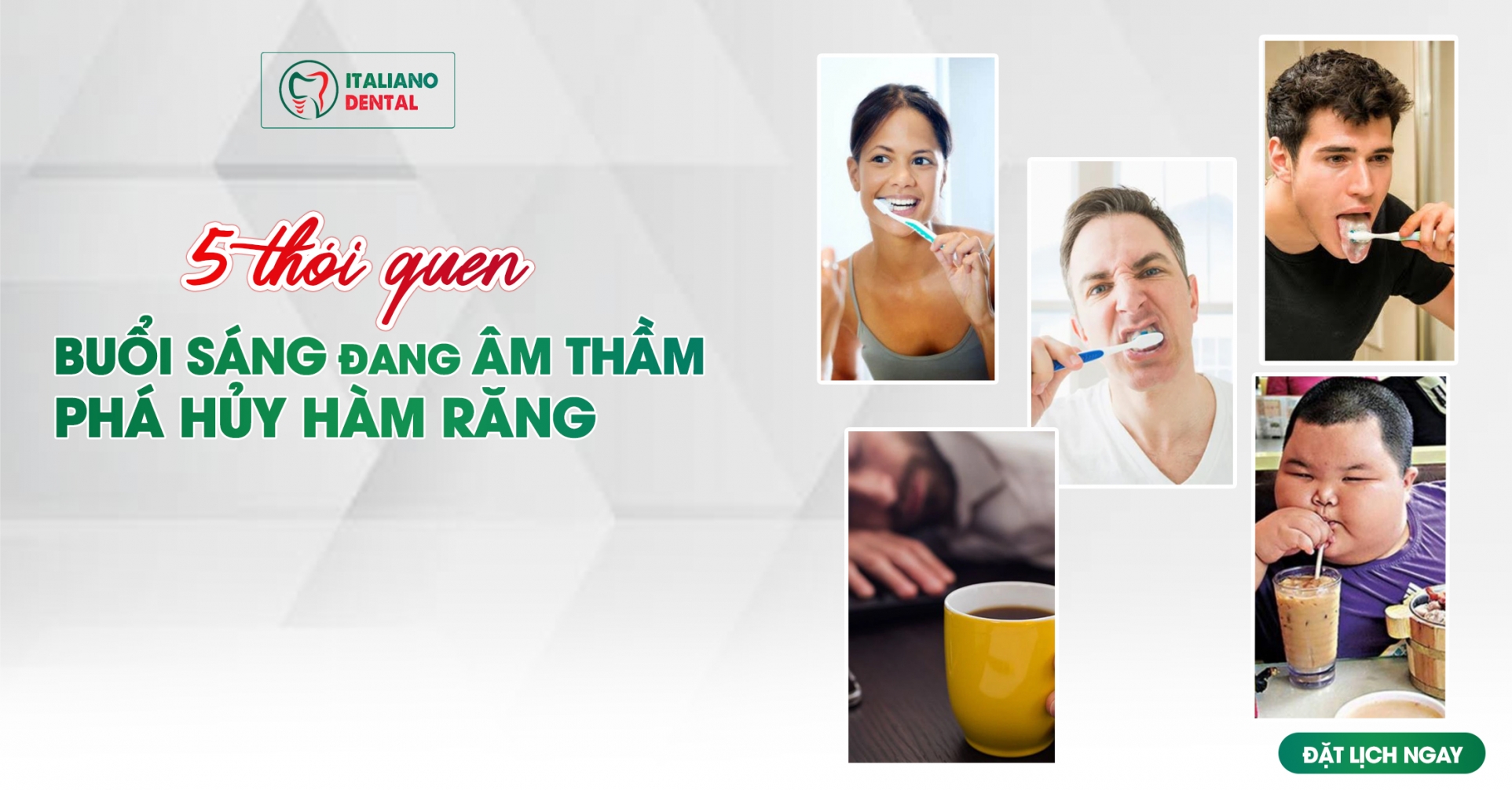 5 thói quen buổi sáng đang âm thầm phá hủy hàm răng