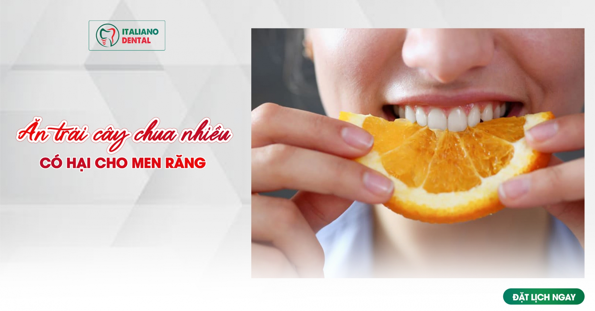 Ăn trái cây chua nhiều có hại men răng?