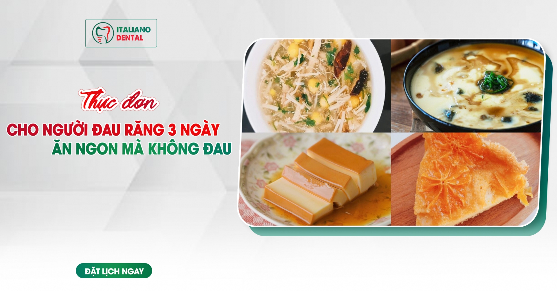 Thực đơn những món ăn mềm cho người đau răng 3 ngày – ăn ngon mà không đau